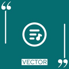 Poster - playlist vector icon Linear icon. Editable stroked line