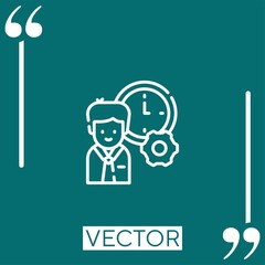 Poster - time management vector icon Linear icon. Editable stroked line