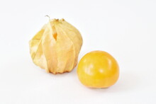 Cape Gooseberry Peel Out On White Background