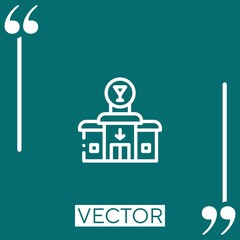 Poster - bar vector icon Linear icon. Editable stroked line