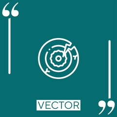 Poster - broken plate vector icon Linear icon. Editable stroked line