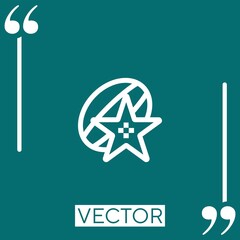 Poster - carambola vector icon Linear icon. Editable stroked line
