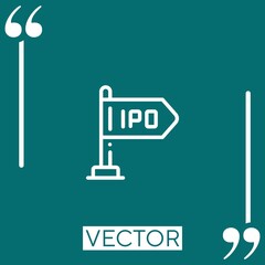 Poster - ipo vector icon Linear icon. Editable stroked line