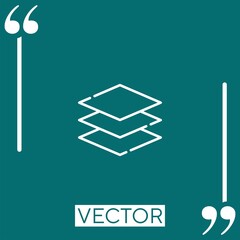 Poster - layers vector icon Linear icon. Editable stroked line