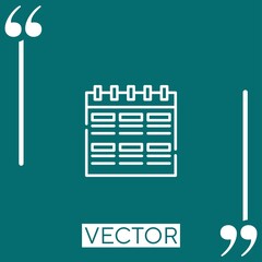 Poster - schedule vector icon Linear icon. Editable stroke line