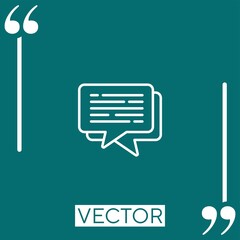 Poster - chat vector icon Linear icon. Editable stroked line