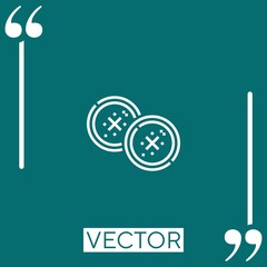 Poster - cucumber slice vector icon Linear icon. Editable stroked line