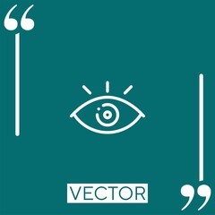 Poster - eye vector icon Linear icon. Editable stroked line