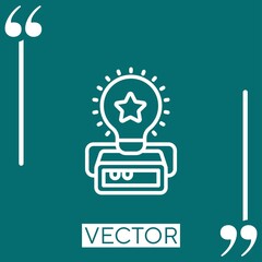 Poster - innovation vector icon Linear icon. Editable stroked line