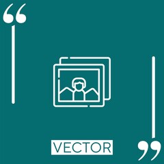 Poster - picture vector icon Linear icon. Editable stroked line
