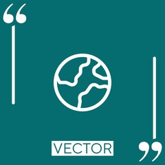 Poster - planet earth vector icon Linear icon. Editable stroked line