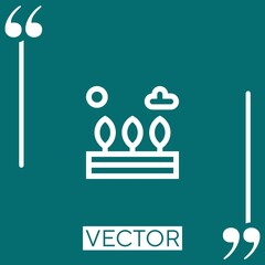 Poster - plant vector icon Linear icon. Editable stroked line