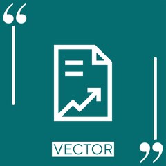 Poster - profit report vector icon Linear icon. Editable stroked line