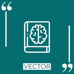 Poster - psychology vector icon Linear icon. Editable stroked line