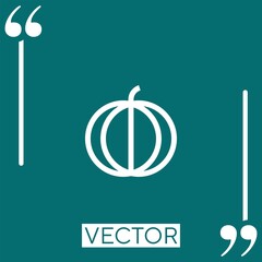 Poster - pumpkin vector icon Linear icon. Editable stroked line