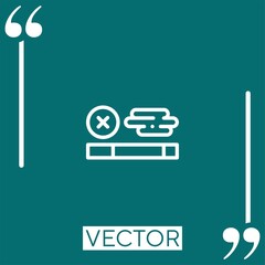 Poster - quit smoking vector icon Linear icon. Editable stroked line