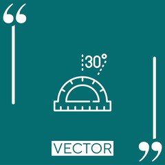 Poster - ruler vector icon Linear icon. Editable stroked line