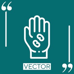 Poster - seeds vector icon Linear icon. Editable stroked line