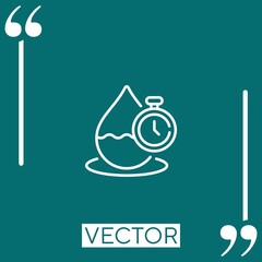 Poster - timer vector icon Linear icon. Editable stroked line