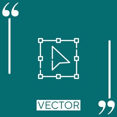 Poster - transform vector icon Linear icon. Editable stroked line