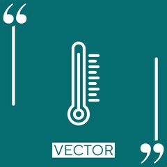 Poster - warm   vector icon Linear icon. Editable stroked line