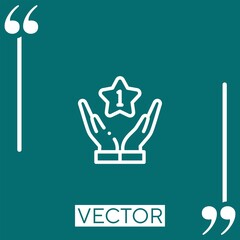 Poster - winner vector icon Linear icon. Editable stroked line