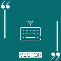 Poster - wireless keyboard vector icon Linear icon. Editable stroked line
