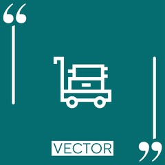 Poster - baggage vector icon Linear icon. Editable stroked line