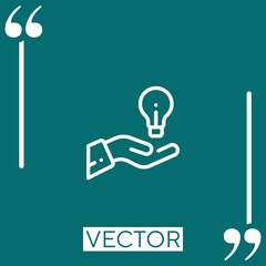 Poster - idea vector icon Linear icon. Editable stroked line