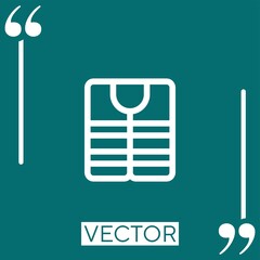 Poster - life vest vector icon Linear icon. Editable stroked line