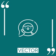 Poster - meeting vector icon Linear icon. Editable stroked line