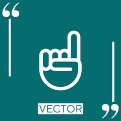 Poster - number one vector icon Linear icon. Editable stroked line