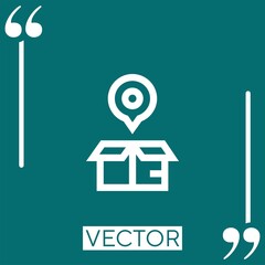 Poster - package vector icon Linear icon. Editable stroked line