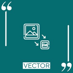 Poster - optimization vector icon Linear icon. Editable stroked line