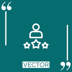 Poster - best employee vector icon Linear icon. Editable stroked line
