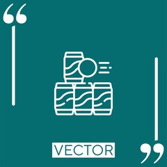 Poster - cans vector icon Linear icon. Editable stroked line