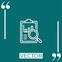 Poster - data analytics vector icon Linear icon. Editable stroked line