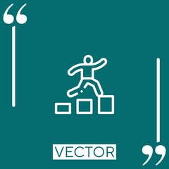 Poster - development vector icon Linear icon. Editable stroked line