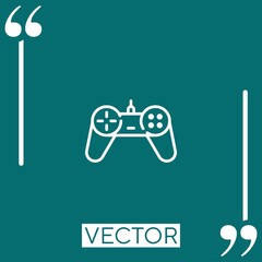 Poster - gaming vector icon Linear icon. Editable stroked line