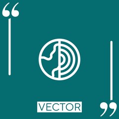 Poster - geothermal vector icon Linear icon. Editable stroked line