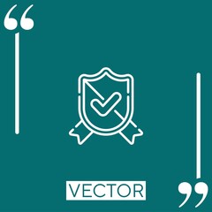 Poster - guarantee vector icon Linear icon. Editable stroked line