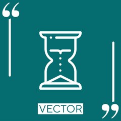 Poster - hourglass vector icon Linear icon. Editable stroked line