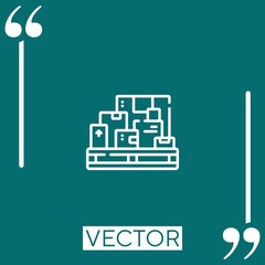 Poster - stock vector icon Linear icon. Editable stroked line
