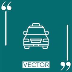 Poster - taxi vector icon Linear icon. Editable stroked line