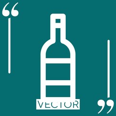 Poster - wine vector icon Linear icon. Editable stroked line