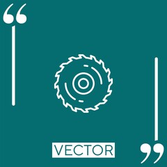 Poster - wheel saw vector icon Linear icon. Editable stroked line