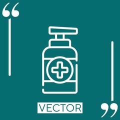Poster - hydroalcoholic gel vector icon Linear icon. Editable stroked line
