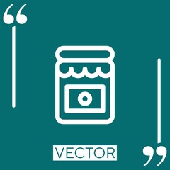 Poster - jam vector icon Linear icon. Editable stroked line