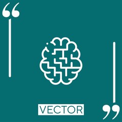 Poster - maze vector icon Linear icon. Editable stroked line