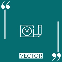 Poster - meter vector icon Linear icon. Editable stroked line